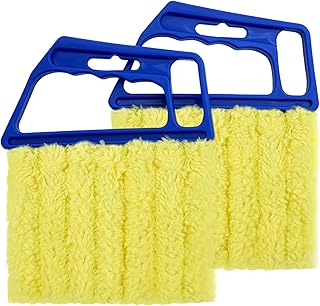 2 Pcs Blinds Cleaner Duster Tool 7 Finger Microfiber Washable Blind Cleaner Mini Window Dusters for Cleaning Dust Remova for Window Air Conditioner Vent Fans Venetian Shades Wood Blinds Dust Dirt