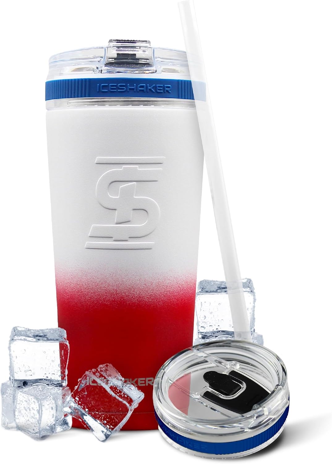 Ice Shaker Insulated Stainless Steel Tumbler | 20 oz, USA | 30+ Hours Cold & 12+ Hours Hot | Removable Straw and Drink Spout | Odor-Free Tumbler Cup Water, Coffee, Tea, Smoothies, Cocktails