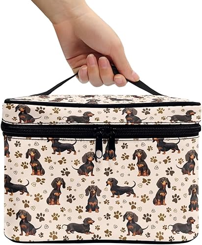 Miniatura 3 de Bolsas de cosméticos Drydeepin, bolsas de viaje para artículos de aseo con asa y cremallera, bolsas de maquillaje portátiles para mujeres
