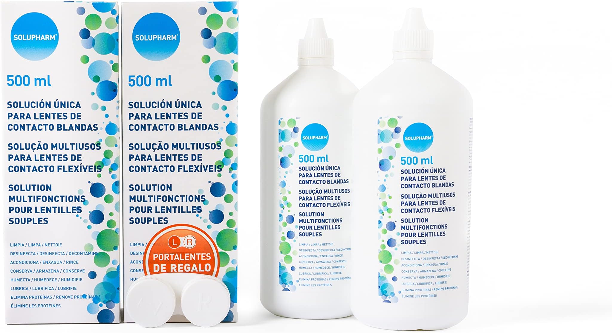 SOLUPHARM Single Contact Lens Solution Bottle 2 x 500 ml