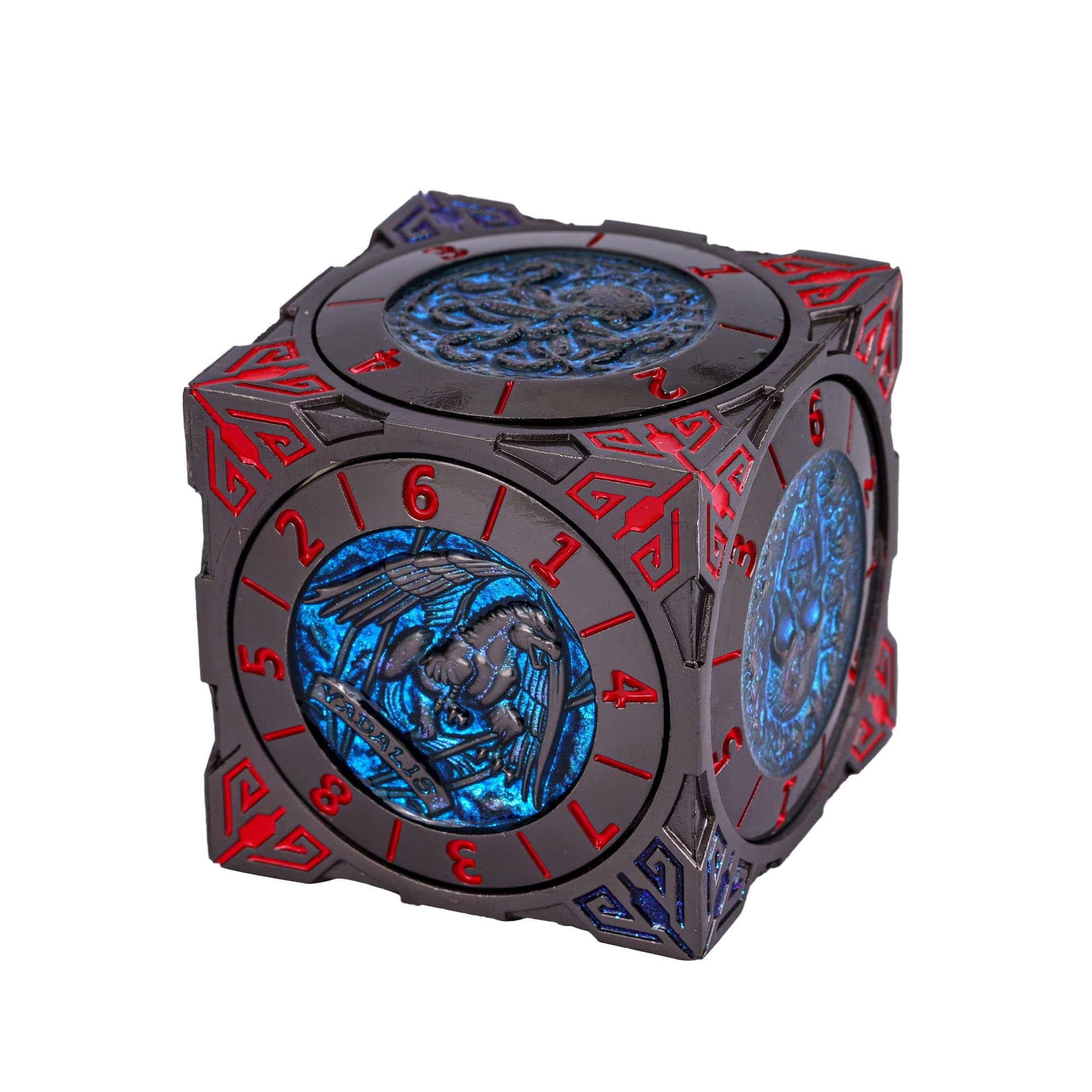 cusdie 7-in-1 Spinner Dice Set – Unique Metal D&D Dice Set with Gift Box for Role Play Game Gifts