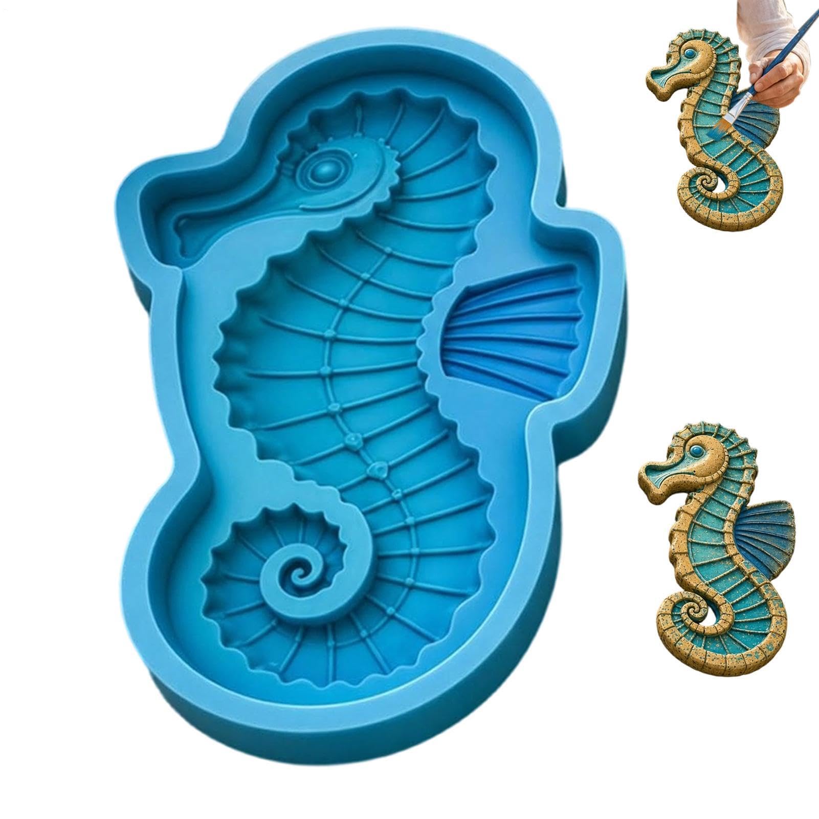 Reusable Sea Animal Theme Garden Art Mold, Sea Horse Stepping Stones