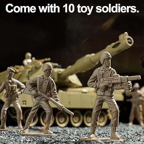 Miniatura 13 de Tanques a control remoto, WW2, juguete del ejército de tigre alemán, vehículos militares de control remoto de 2.4 GHz con batalla infrarroja y Gris