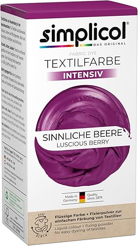 Simplicol Coloration textile intense (18 couleurs), Sinnliche Beere 1806, 1 pack