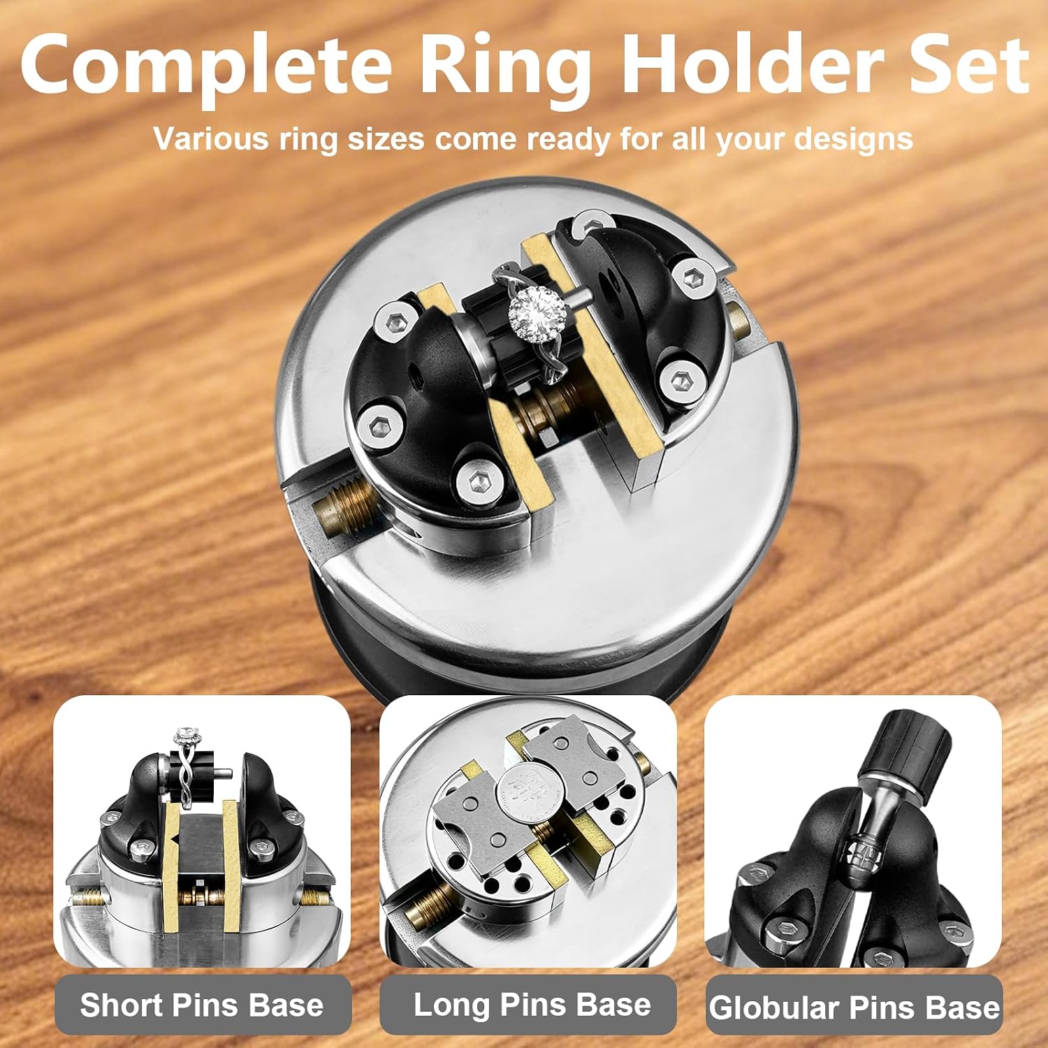 DZQ 4 Inch 71 Pcs Jewelry Ball Vise Tool Kit with Ring Making Accessories image 3