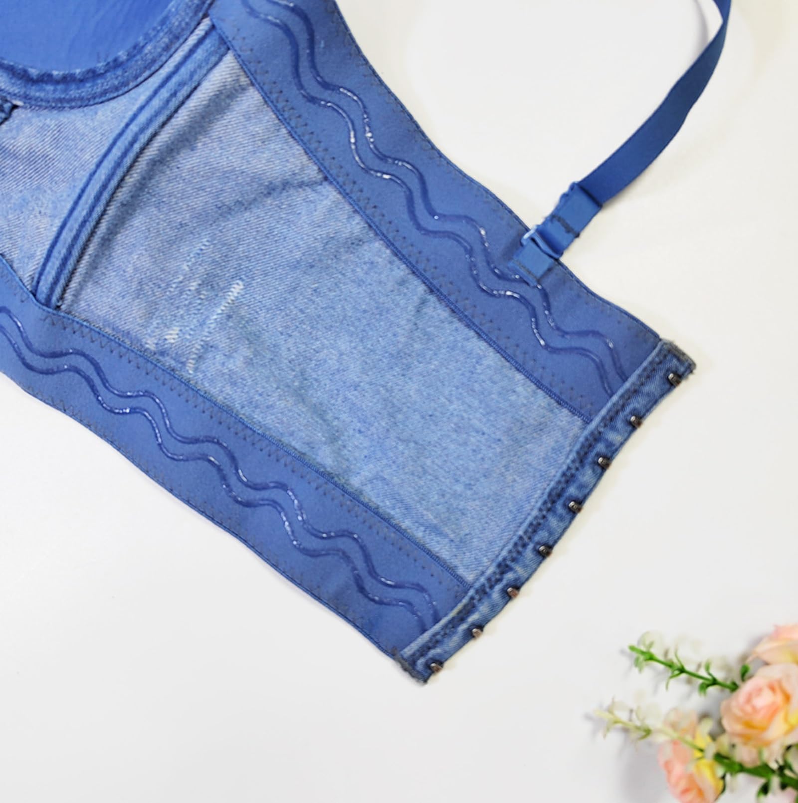 Bustier Sexy da Donna con Strass e Nappine Corsetti Top Lucido con Perline Abbigliamento da Festa e da Discoteca