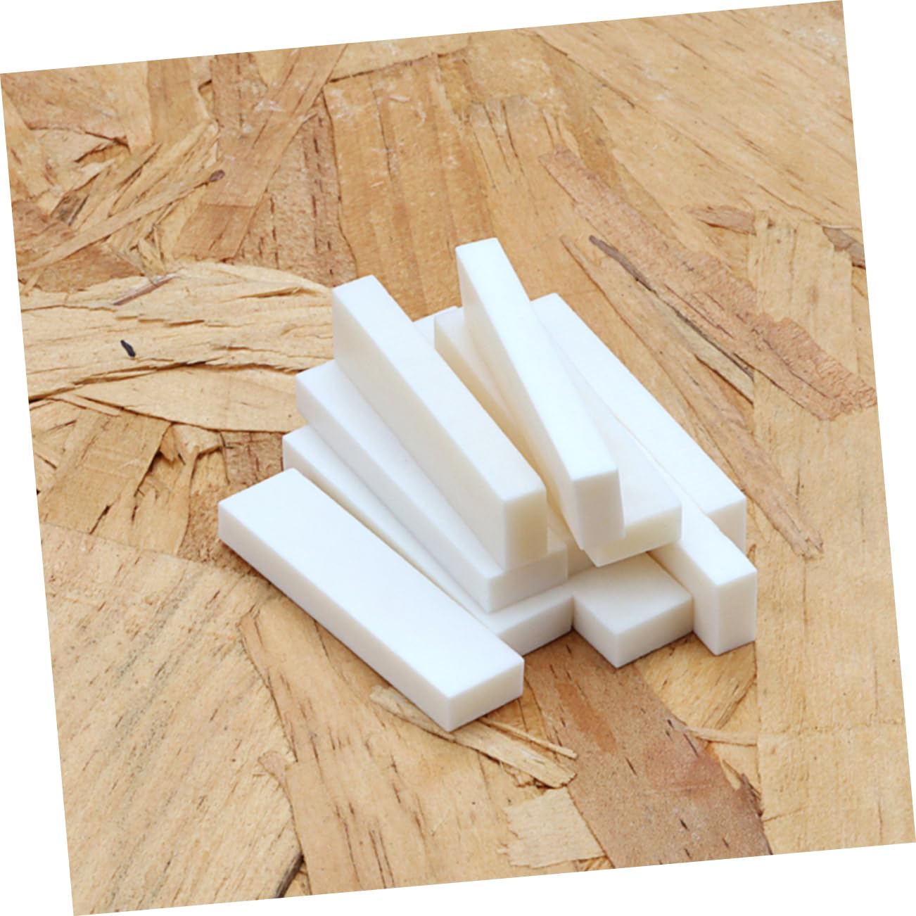 NULYLU Beef Bone Material Guitar Bridge Nut Acoustic Guitar Nut Replacement 40x10x5mm Gl612a Set of 10