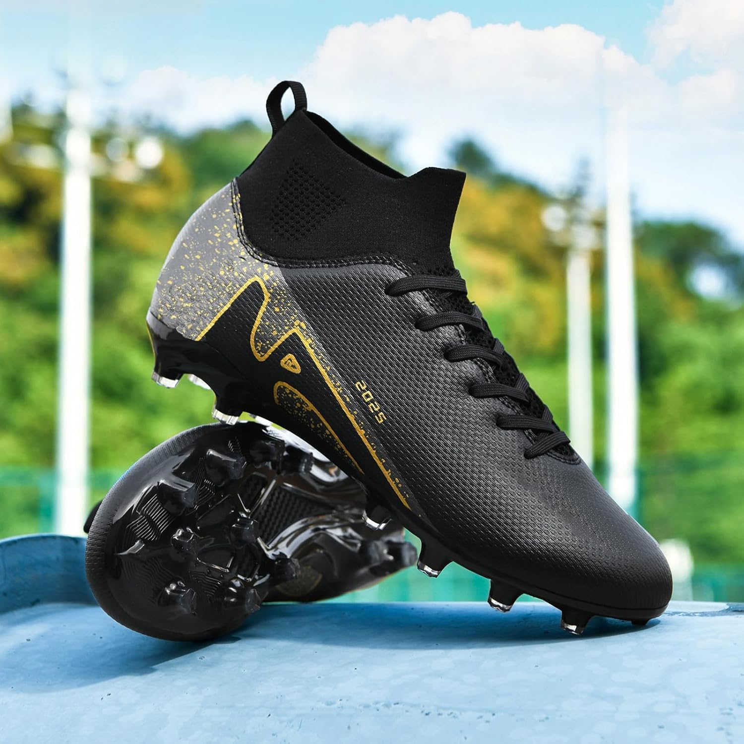Botas de Fútbol Hombre Zapatillas De Fútbol Profesionales Spike Aire Libre Zapatos de Fútbol Atletismo Training Calzado de Fútbol Hombre Niños