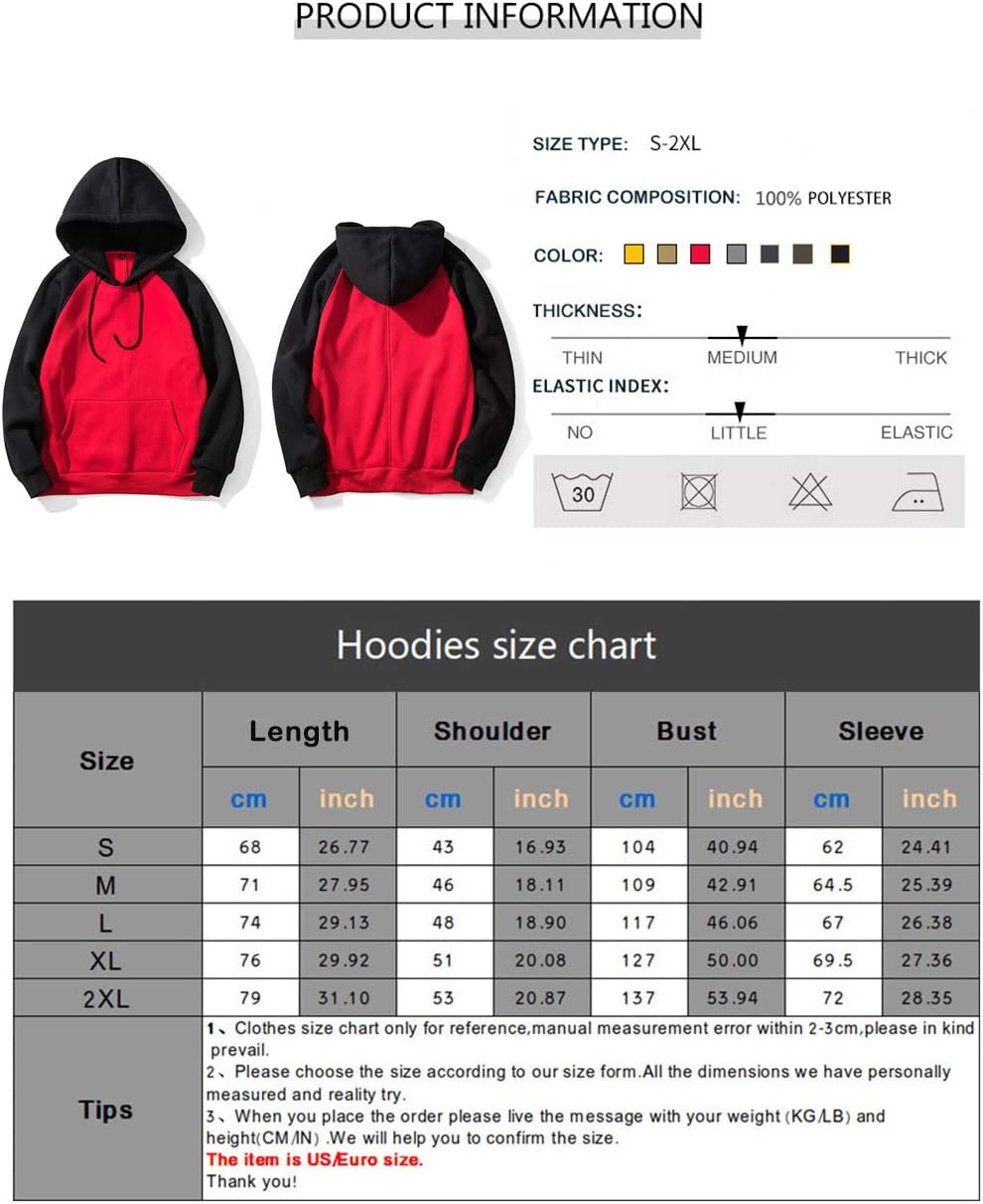 DUOFIER Hoodies for Men Pullover Hooded Sweatshirt with Kange Pocket