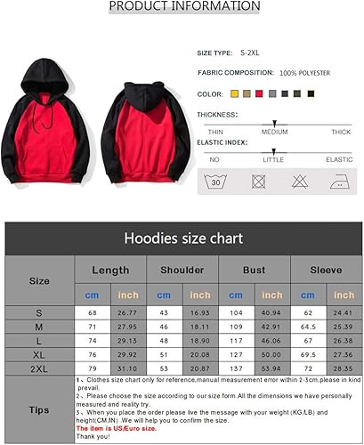 Miniatura 7 de Sudadera con manga larga estilo raglán en contraste, con forro polar, con capucha y bolsillo tipo canguro, para hombre