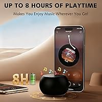 Vista 4 de Altavoz Bluetooth portátil mini, pequeño altavoz inalámbrico Bluetooth 5.3 con sonido estéreo, graves profundos, emparejamiento TWS, impermeable