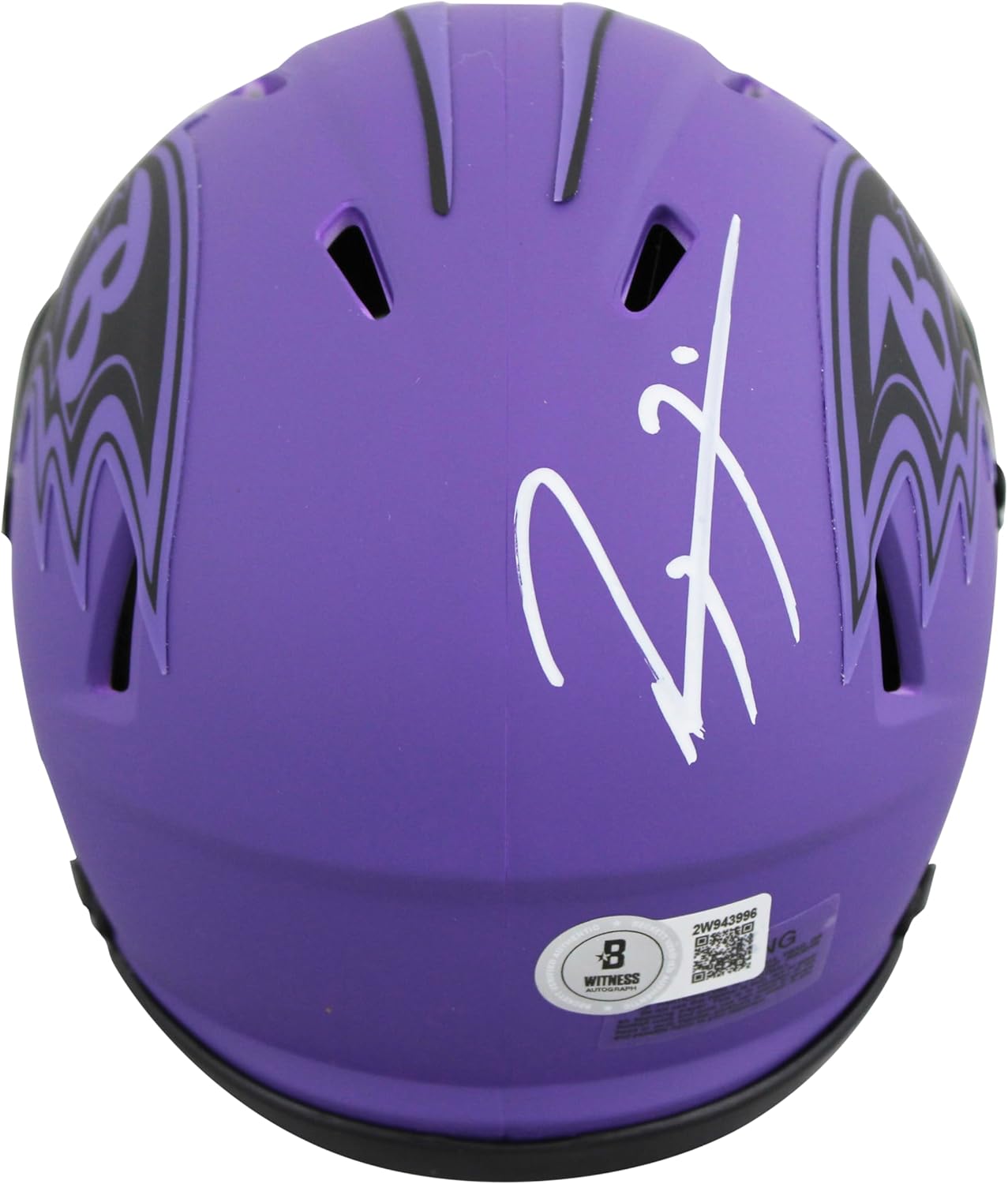 Ravens Ray Lewis Authentic Signed Rave Speed Mini Helmet W/Case BAS Witnessed