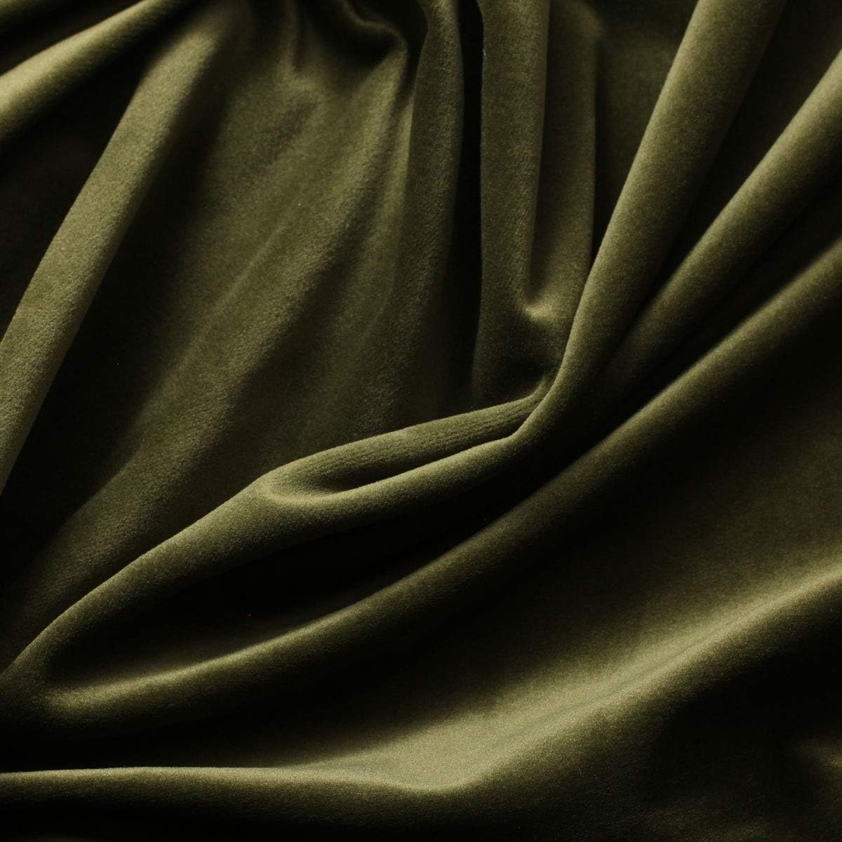 German Style Silky Velvet Home Fabric Textiles for Furniture Upholstery and Drapery 52 Colors Available Width = 60in (Dark Olive)