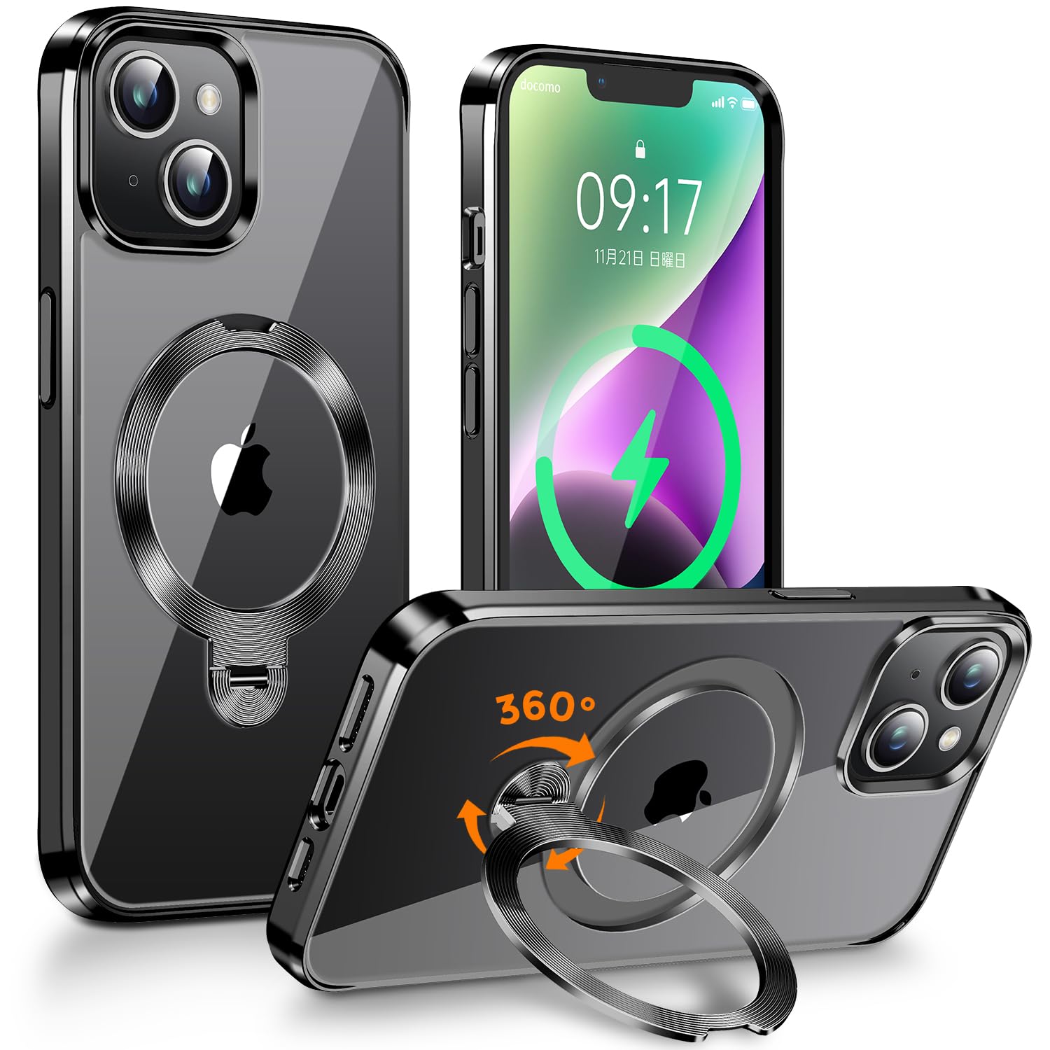Amazon.co.jp: 【360°回転無制限・縦横両対応】FONKCASE iPhone 14 用
