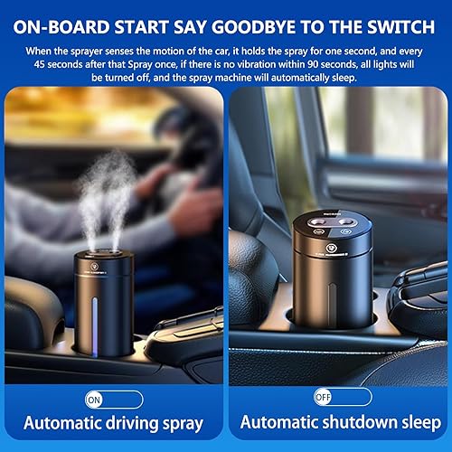 Miniatura 7 de Ambientador inteligente para automóvil, difusor de aroma de aromaterapia, humidificador de aceites, atomizador ultrasónico, concentración ajustable,