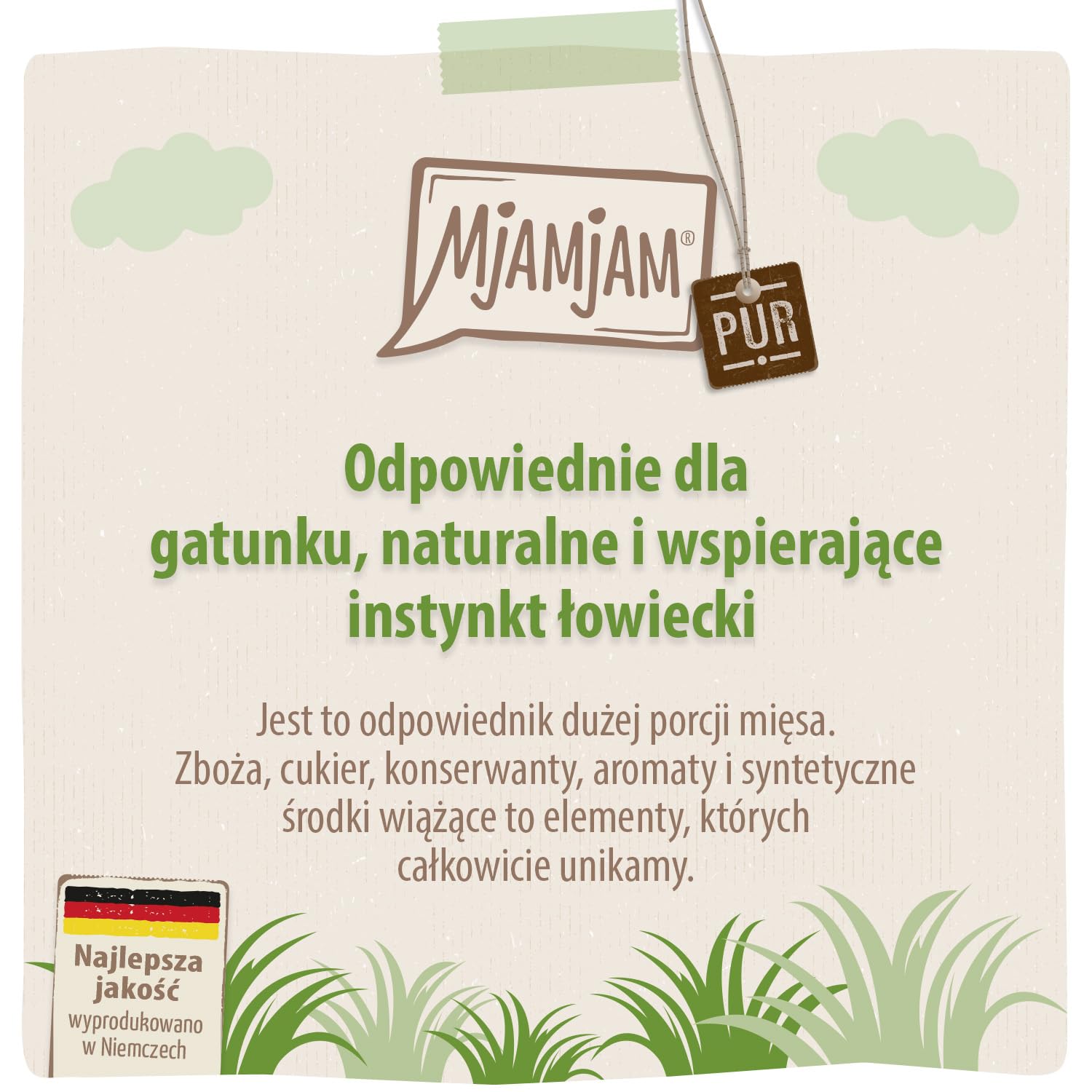 MjAMjAM - Mokra karma Premium dla psów - Czysta mięsna przyjemność - pyszna czysta wołowina, 6-pak (6 x 400g), bezzbożowa z dodatkowym mięsem