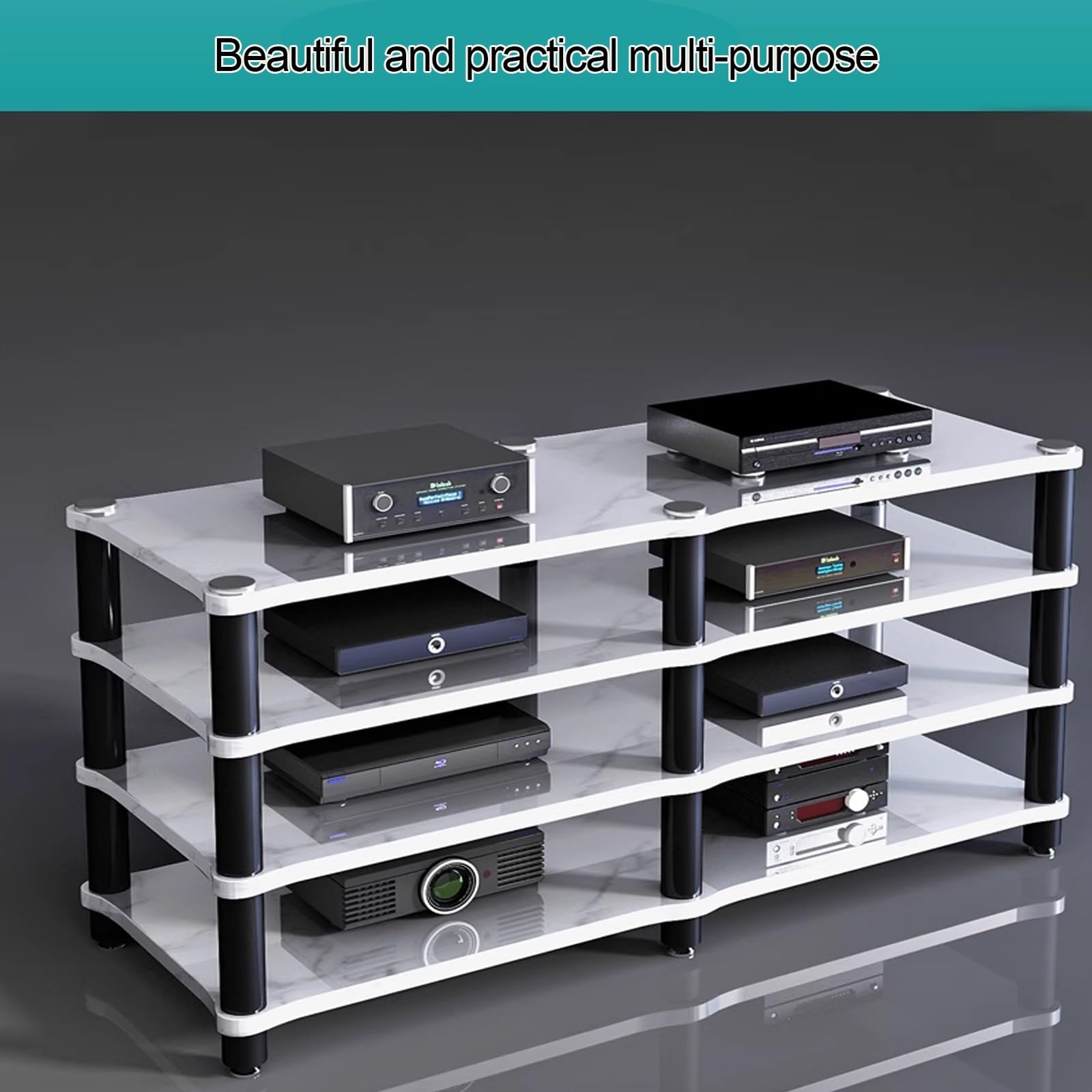 Moderno supporto per dischi in vinile, elegante armadietto per ufficio, soggiorno e studio di registrazione, nero, 120 x 48 x 54 cm, soluzione perfetta per gli amanti della musica