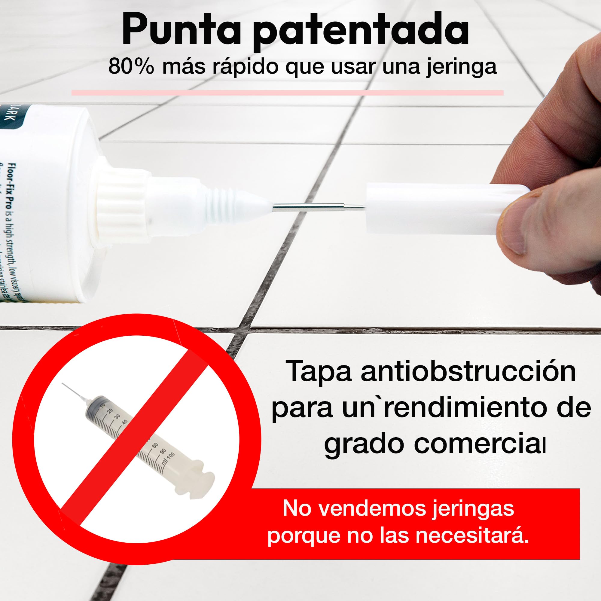 300ml - ¡Fija rápidamente las baldosas sueltas sin quitarlas! Con Punta De Inyección Incorporada De 2mm Para Reparaciones Rápidas En Baldosas Con Líneas De Gorut Estrechas (12)
