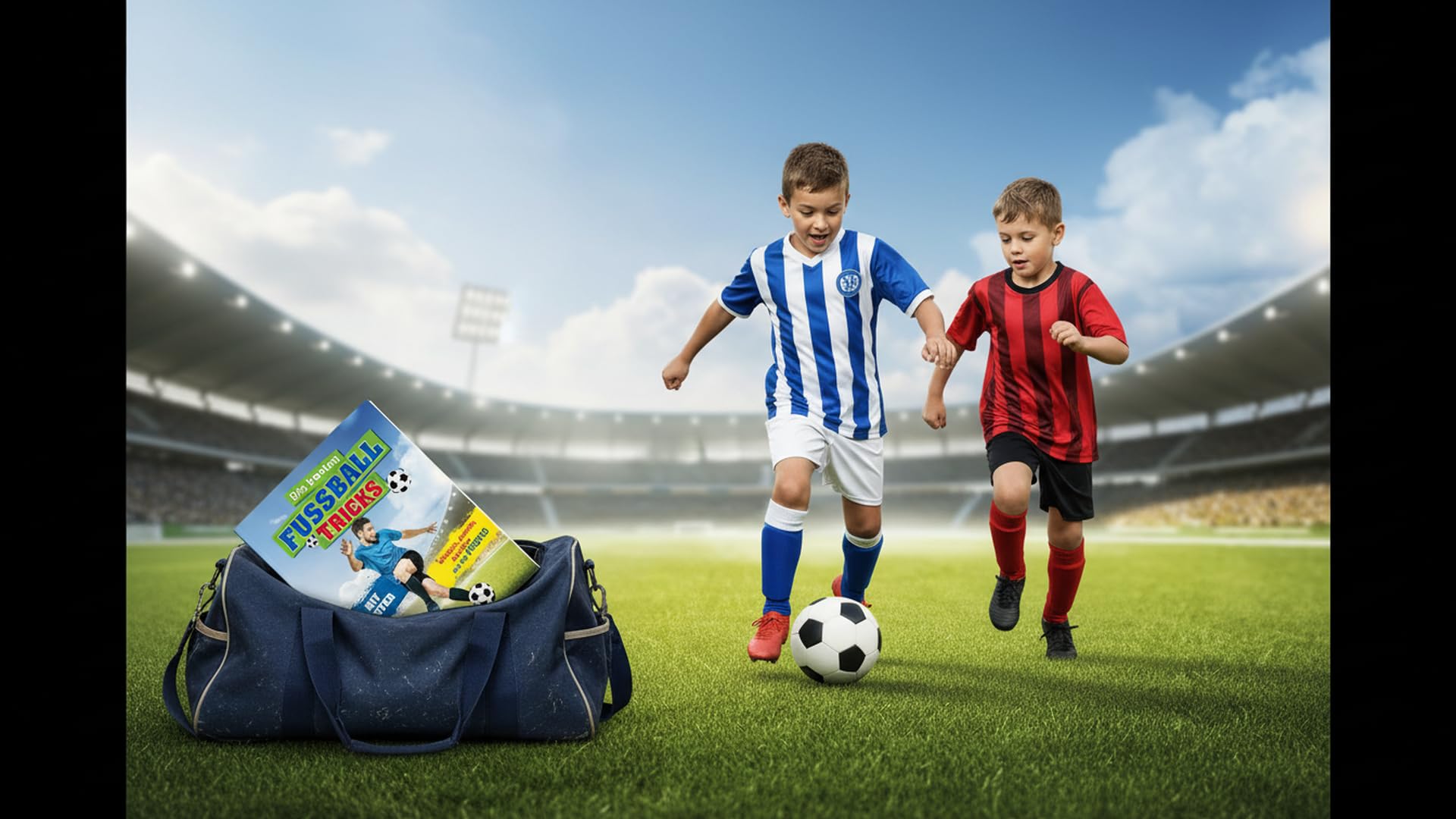 Die besten Fußballtricks I Fussball Buch für Kinder ab 7 Jahren: Mit Poster. Dribbeln, passen, schießen - Geschenk für Jungen + Mädchen
