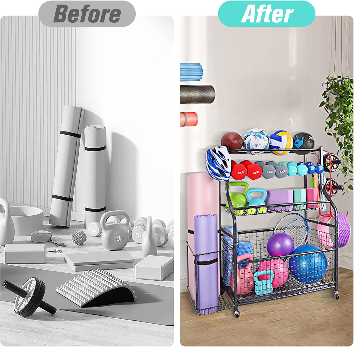 Buy Kanmart Dumbbell Rack, Weight Rack for Dumbbells, Home Gym Storage ...