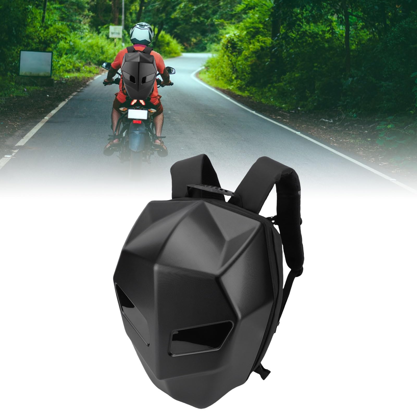 Plecak Motocyklowy LED Innowacyjna, Regulowana, Fajna, Twarda Torba Odblaskowa do Jazdy na Rowerze, łączność z aplikacją na Smartfony dla Lepszej Widoczności