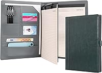 Vista 1 de Wason Portafolio Funda de cuero PU A4 con portapapeles, bloc de notas, formularios, archivos de escritura de documentos, planificador