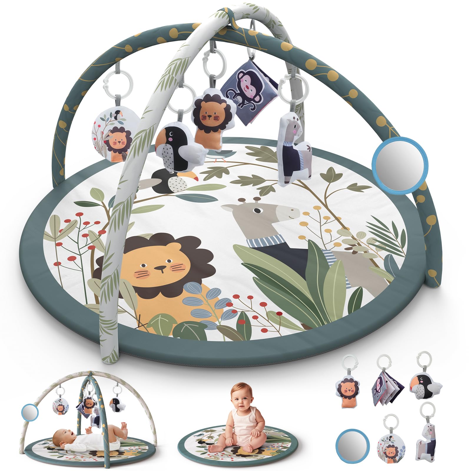 Skip Hop Activity Center Baby Gym 8-in-1 Tummy Time Mat Ball