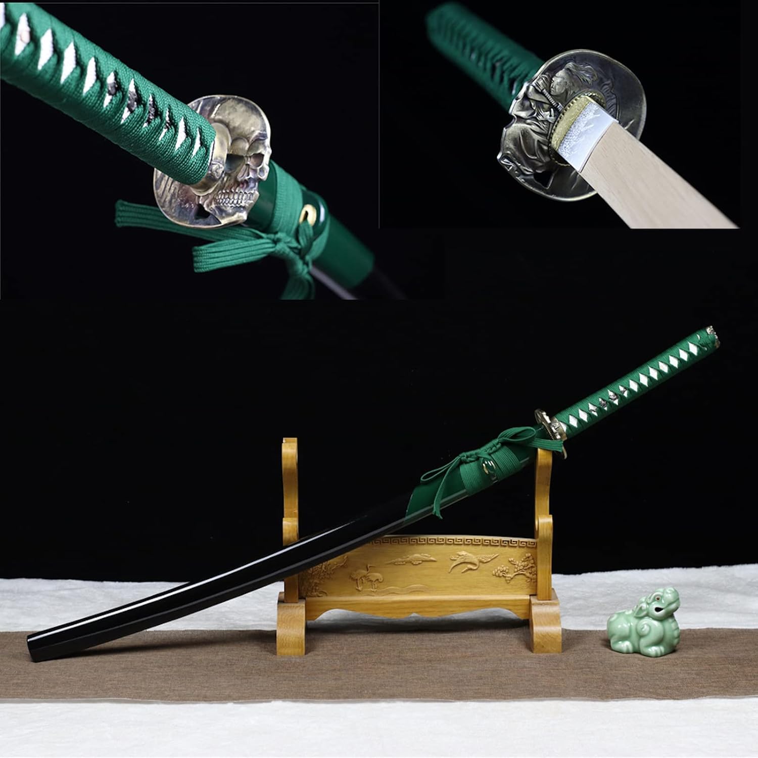 XGMSD Bamboo Samurai Swords With Metal Handguard,102cm Katana With