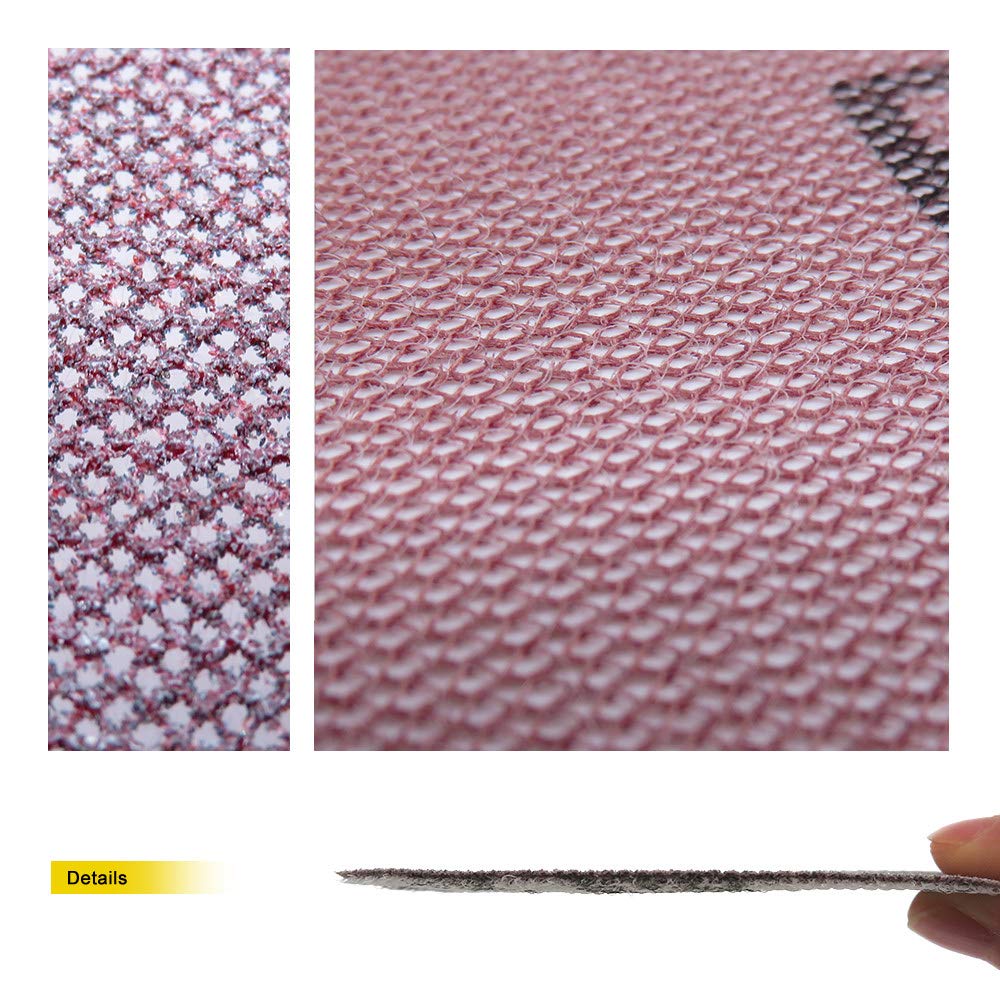 Láminas de lijado de malla, Discos de lijado abrasivos malla 9 pulgadas (220 mm), grano 80 a 600, paquete 240(400)