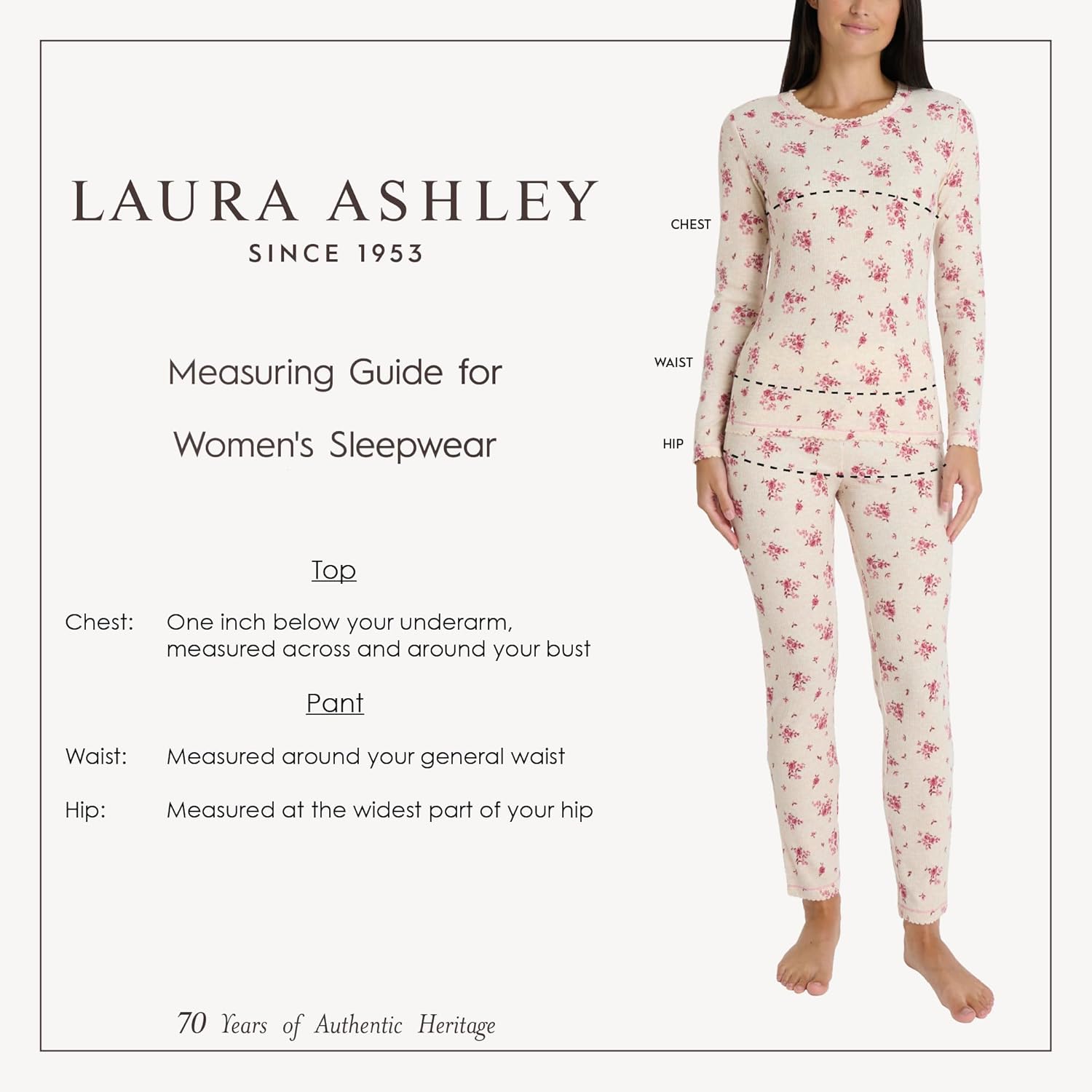Laura Ashley Women's Thermal Underwear Set- Soft Brushed Waffle Base Layer Long Sleeve Shirt and Legging Set - Image 6
