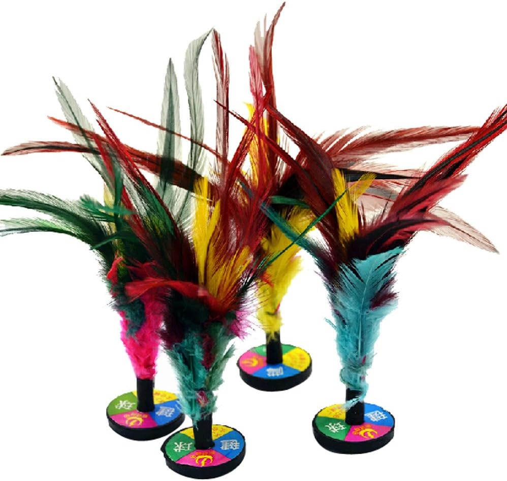 212 Main Colorful Feather Kick Shuttlecock Chinese Jianzi Sport - 4 Piece