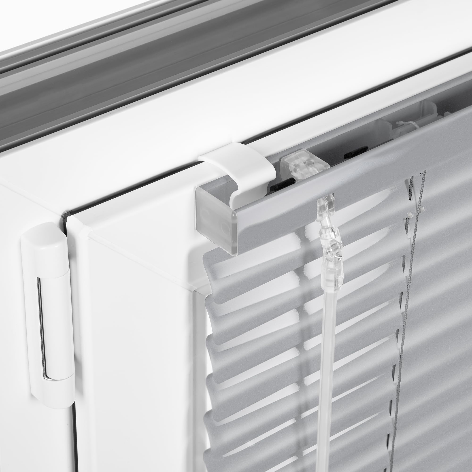 Persiana Veneciana de Aluminio SONELLO de Interior 65cm x 100cm Plateado Persiana de Aluminio Klemmfix sin taladrar: protección Visual, antideslumbrante, contra la luz y Solar para Ventanas y Puertas