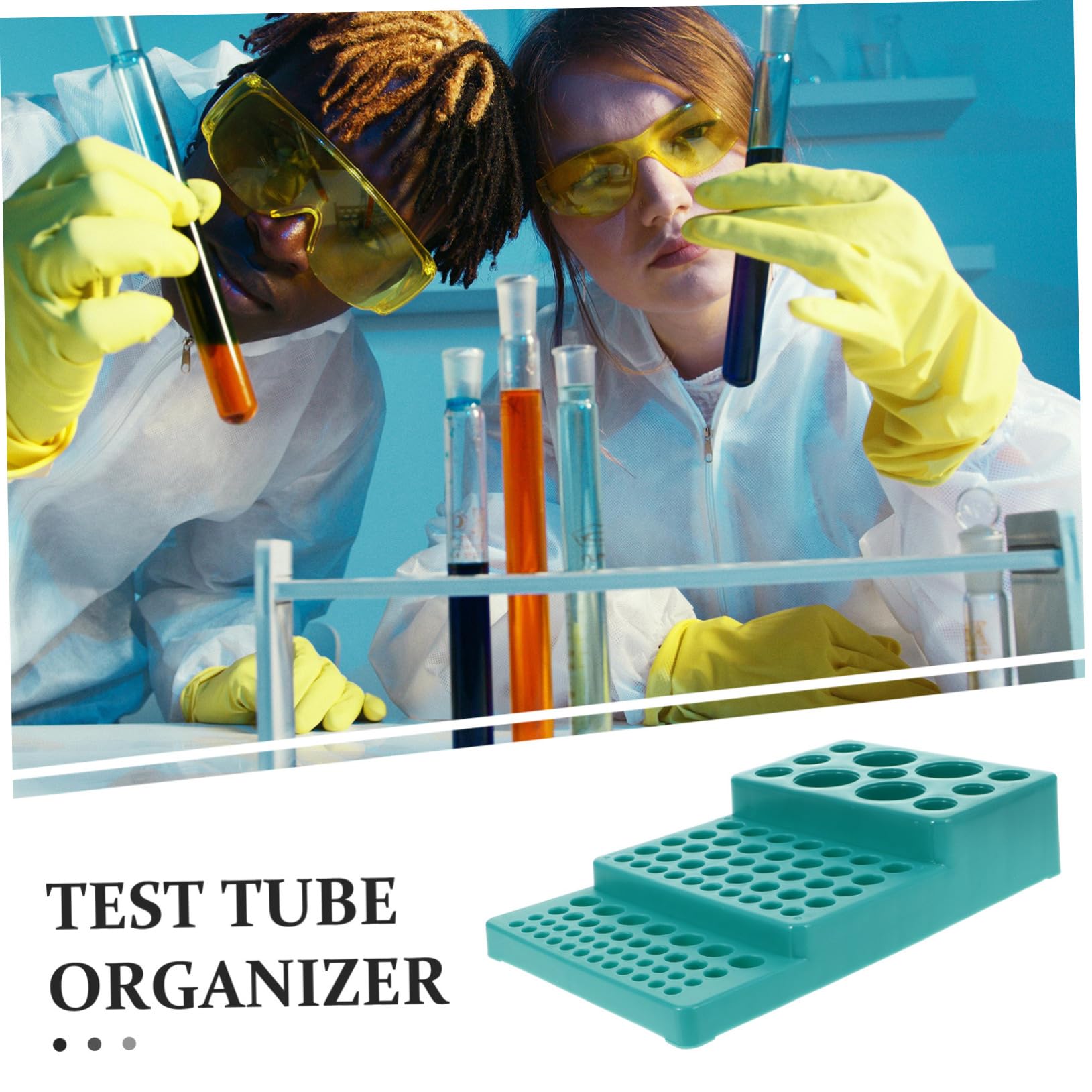 OUNONA 4stücke Test Tubes Rack Wiederverwendbarer Organisator Für Laborproben Stabiler Kunststoffständer Für Testrohre Mit Praktischer Für Effiziente Lagerung Und Organisation