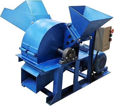 Wood Chipper Shredder Double Inlet Sawdust Branch Crusher for Tree Twigs Leaves Corn Straw Grass 660-1100LBS/H 220V 4.5KW