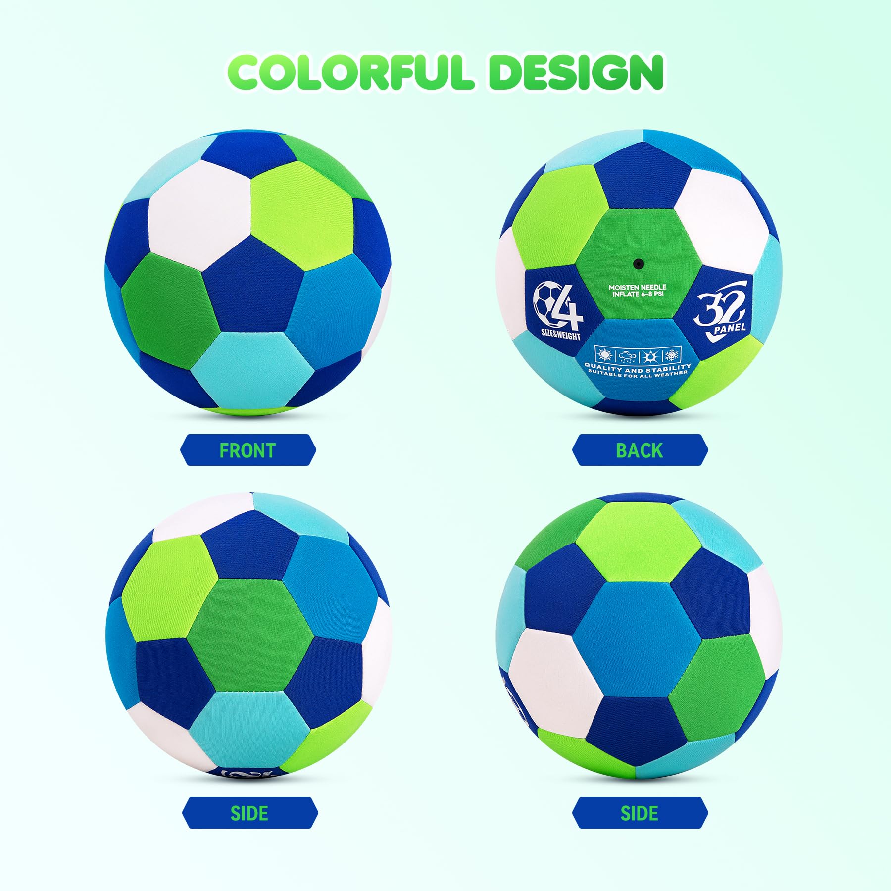Balón de fútbol de casa, caja de zapatos de Navidad para niños, pelota de fútbol para interiores tamaño 4 con bomba desinflada, bola silenciosa para el interior de la casa para niños pequeños 7