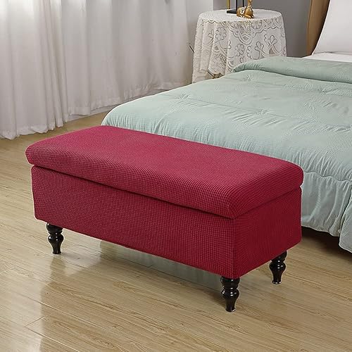 Miniatura 2 de Funda otomana de almacenamiento, funda rectangular elástica para banco de almacenamiento, fundas otomanas de tela jacquard, fundas rectangulares