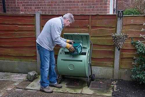 Miniatura 3 de Mantis – Compostador rotatorio ct08002 – Engineered para hacer compost rápido – Holds 37 galones – Funda para rollos directa al jardín