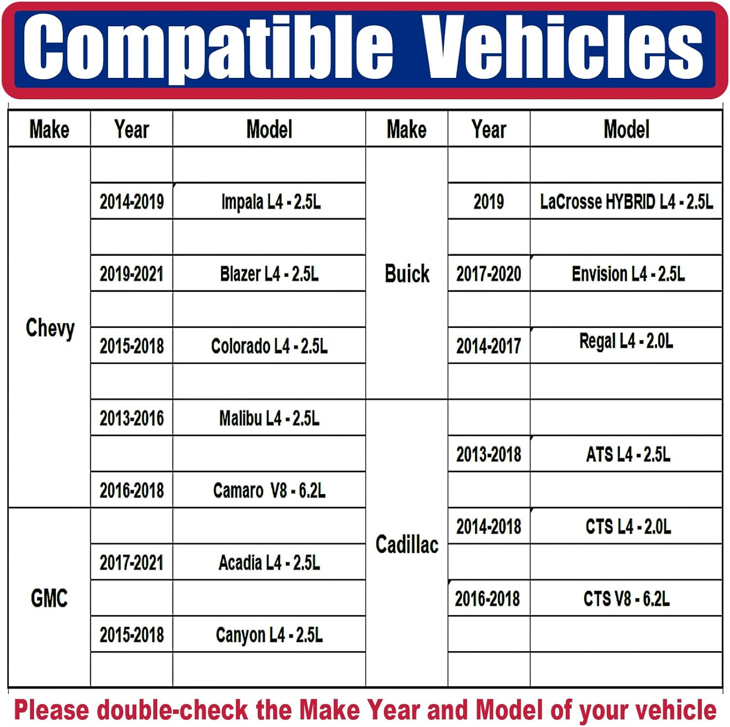 234-8080 234-8085 Upstream & Downstream Oxygen O2 Sensor Direct Fit for Chevy Blazer Colorado Malibu, Buick Lacrosse Envision, GMC Acadia Canyon, Cadillac ATS CTS