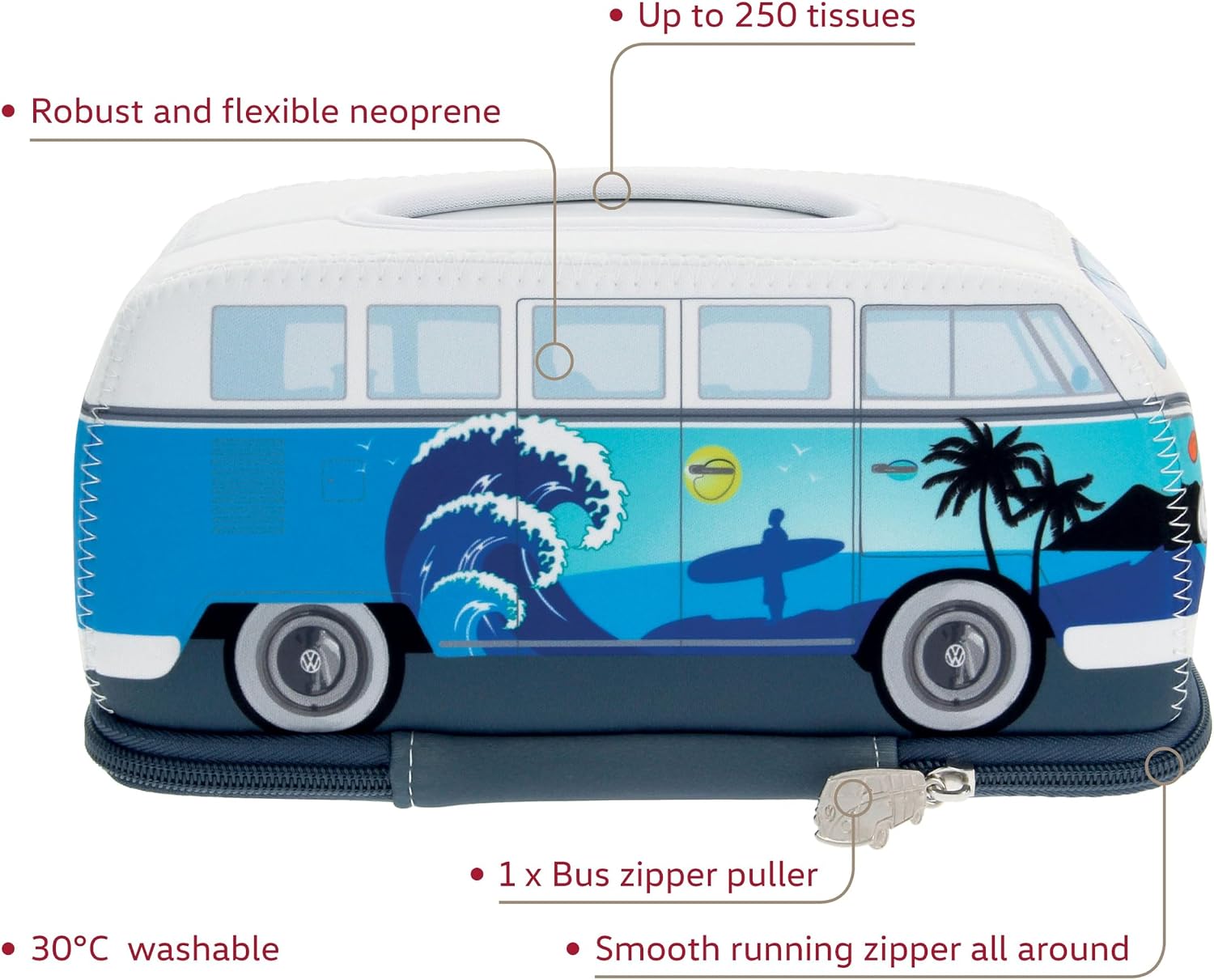 BRISA VW Collection - T1 Bus Camper Tissue Box Holder & Dispenser
