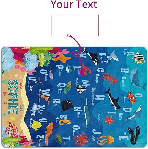 Miniatura 7 de Duckbe Alfombra personalizada de bebé, alfombra de juego ABC, alfombra de gateo personalizada, decoración de dormitorio, alfombra de área de suelo,