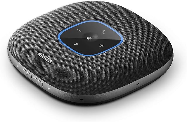 Conference Speaker, Anker Speaker PowerConf S3, Conference Microphone with 6 Mics, Enhanced Voice Pickup, 24H Call Time, App Control, USB C, Compatible with Unified Communications Platforms