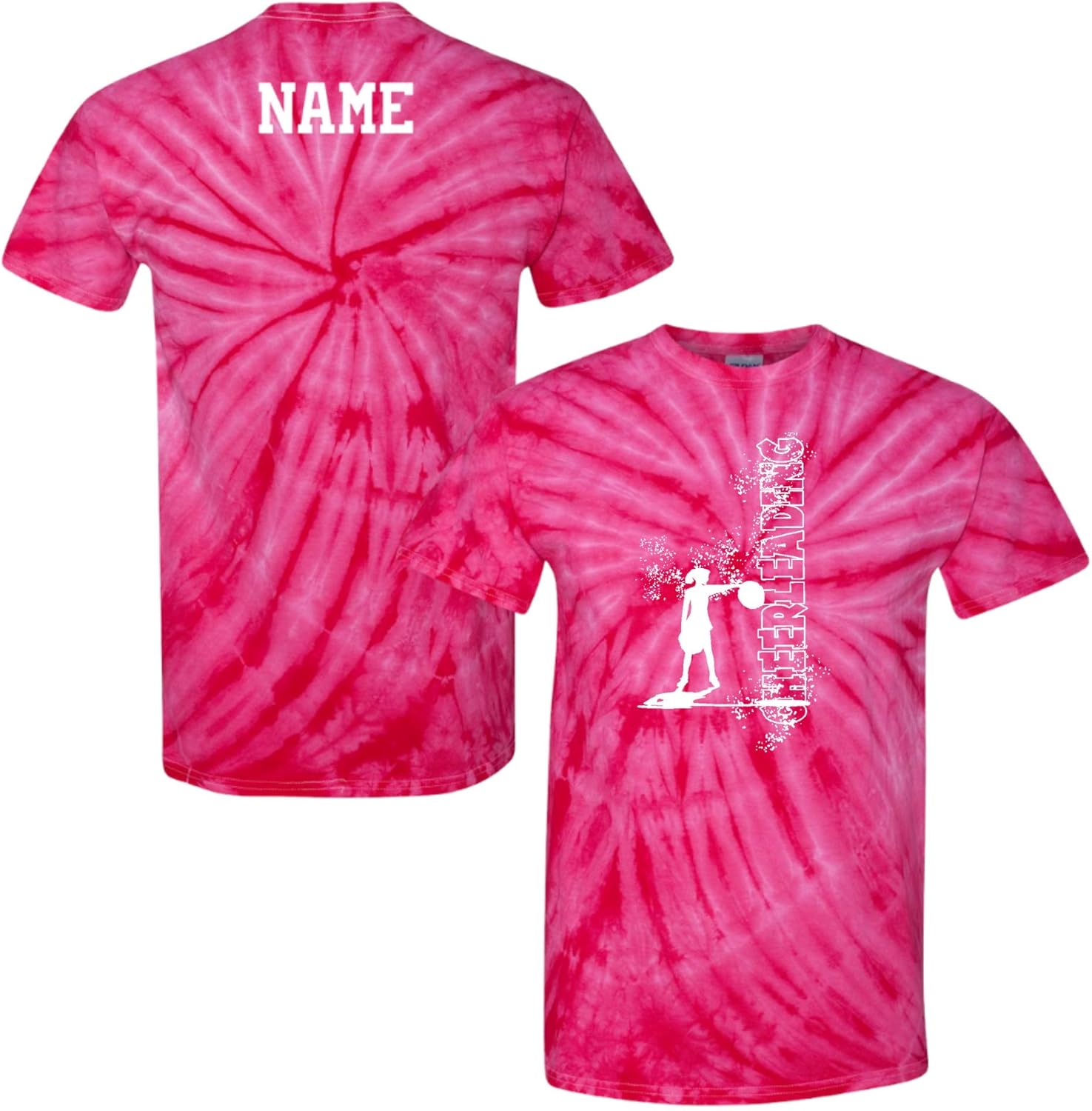 JANT girl Custom Cheerleading Tie Dye T-Shirt Cheerleader Logo