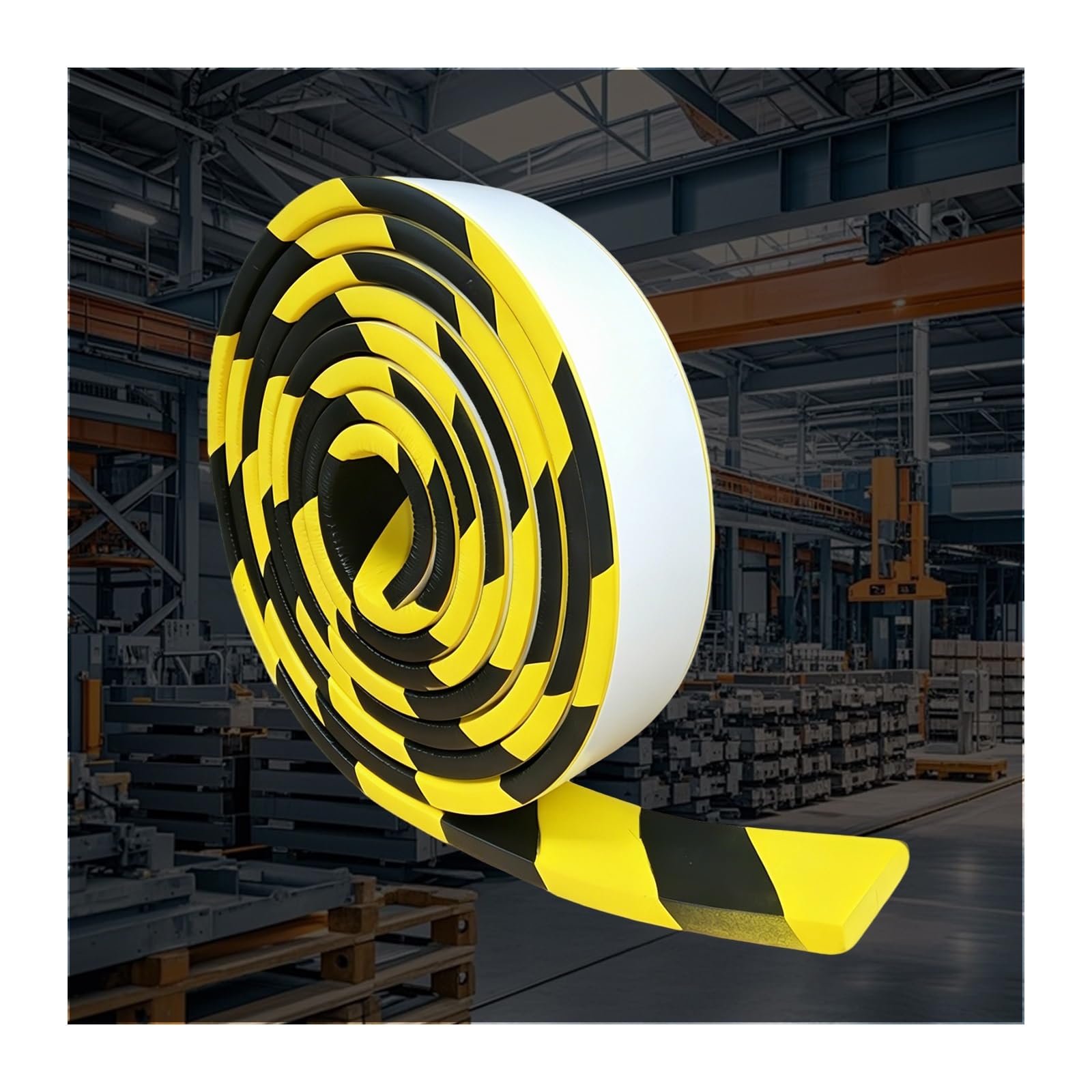 HBOOMOEM Soft Rubber Corner Protectors, Wall Edge Corner Guards, Visibility Edge Guard, Suitable for Warehouse Shelving, Storage Racks, and Equipment Protection.(Straight type)