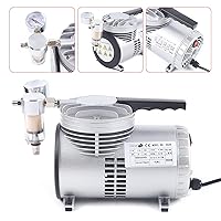 Vista 3 de Bomba de vacío sin aceite 1/4HP 17.17-18Gal/min Cuchillas giratorias de una sola etapa Bomba de vacío de laboratorio industrial sin aceite