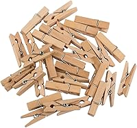 Vista 48 de JAM PAPER Wood Clip Clothespins - Small - 7/8 Inch - White - 50 Clothes Pins/Pack