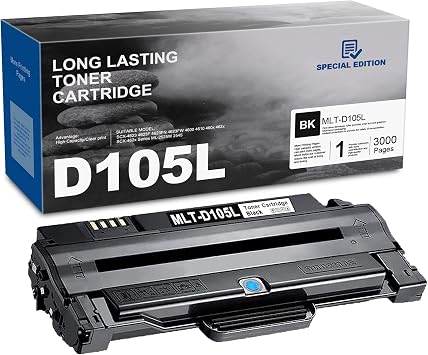 D105L MLT-D105L Black Toner Cartridge - Replacement for Samsung 105L MLT-D105L Toner SCX-4623 SCX-4623FW SCX-4600 SCX-4610 SCX-460x SCX-462x SCX-462x ML-2525 ML-2525W ML-2545 ML-2540 Printer, 1 Pack