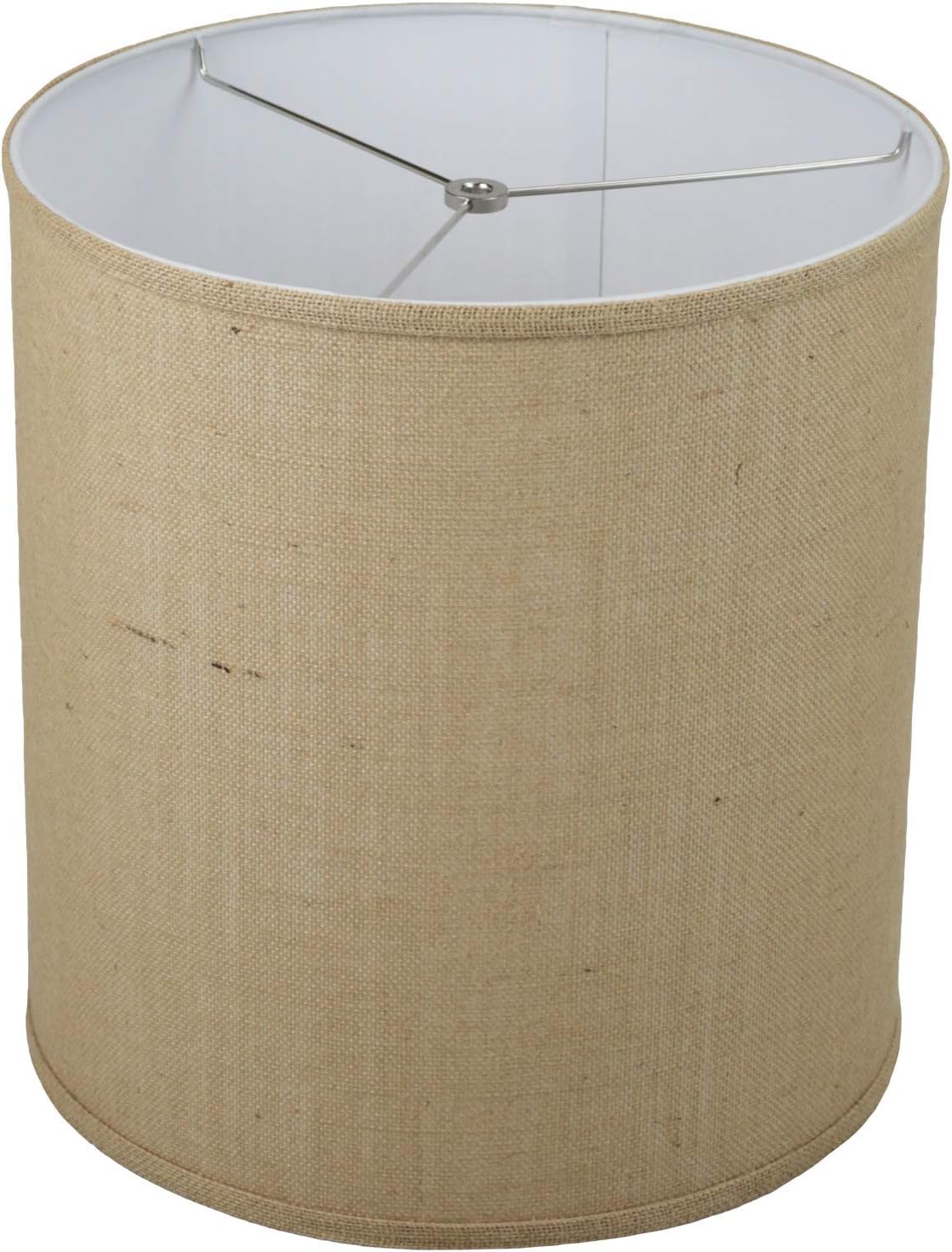 FenchelShades.com Lampshade 14" Top Diameter x 14" Bottom Diameter x 15" Slant Height with Washer (Spider) Attachment for Lamps with a Harp (Linen Dusty Blue)