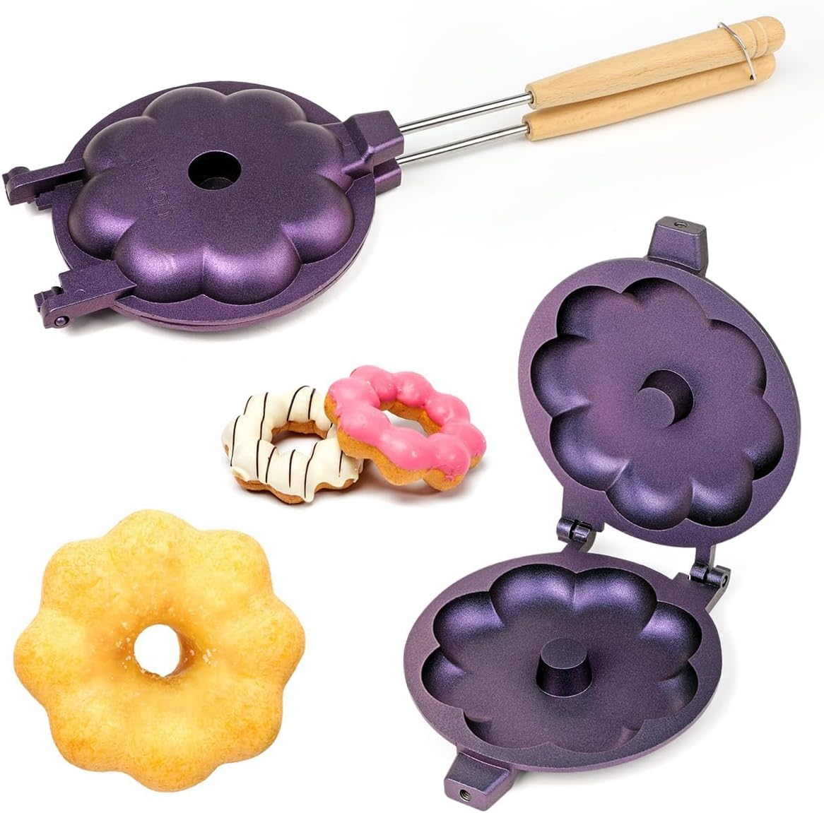KASTWAVE Non Stick Donut Maker for Easy Baking and Decorating, Perfect for Homemade Treats and Efficient Donut Creation