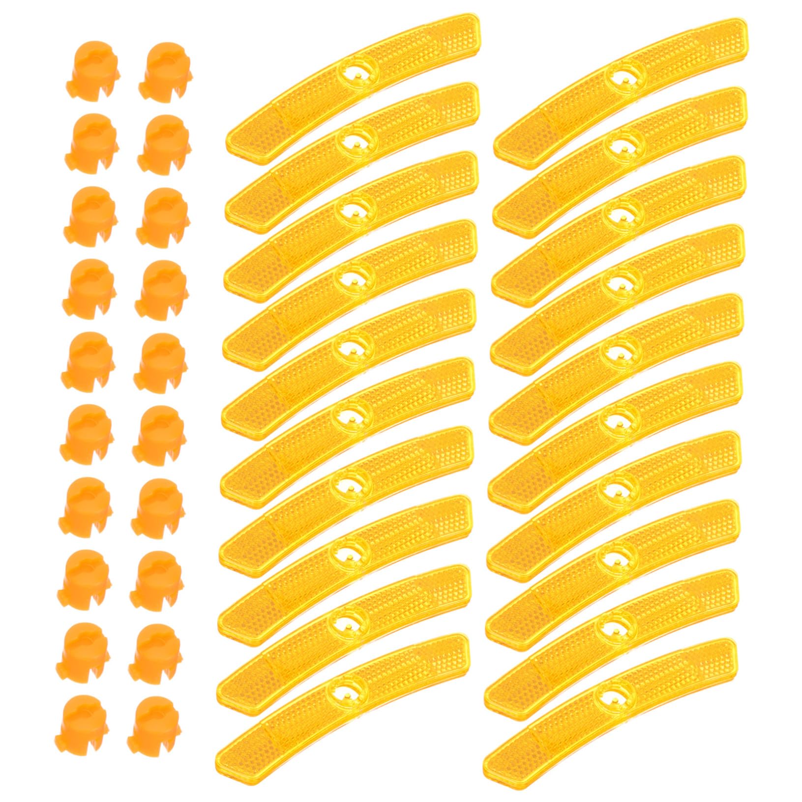 GOOHOCHY 20pcs Portable Wheel Reflectors Professional Bike Reflectors for Safety Replaceable Reflective Signs for Bicycles Convenient Installation for Bikes and Touring Cars