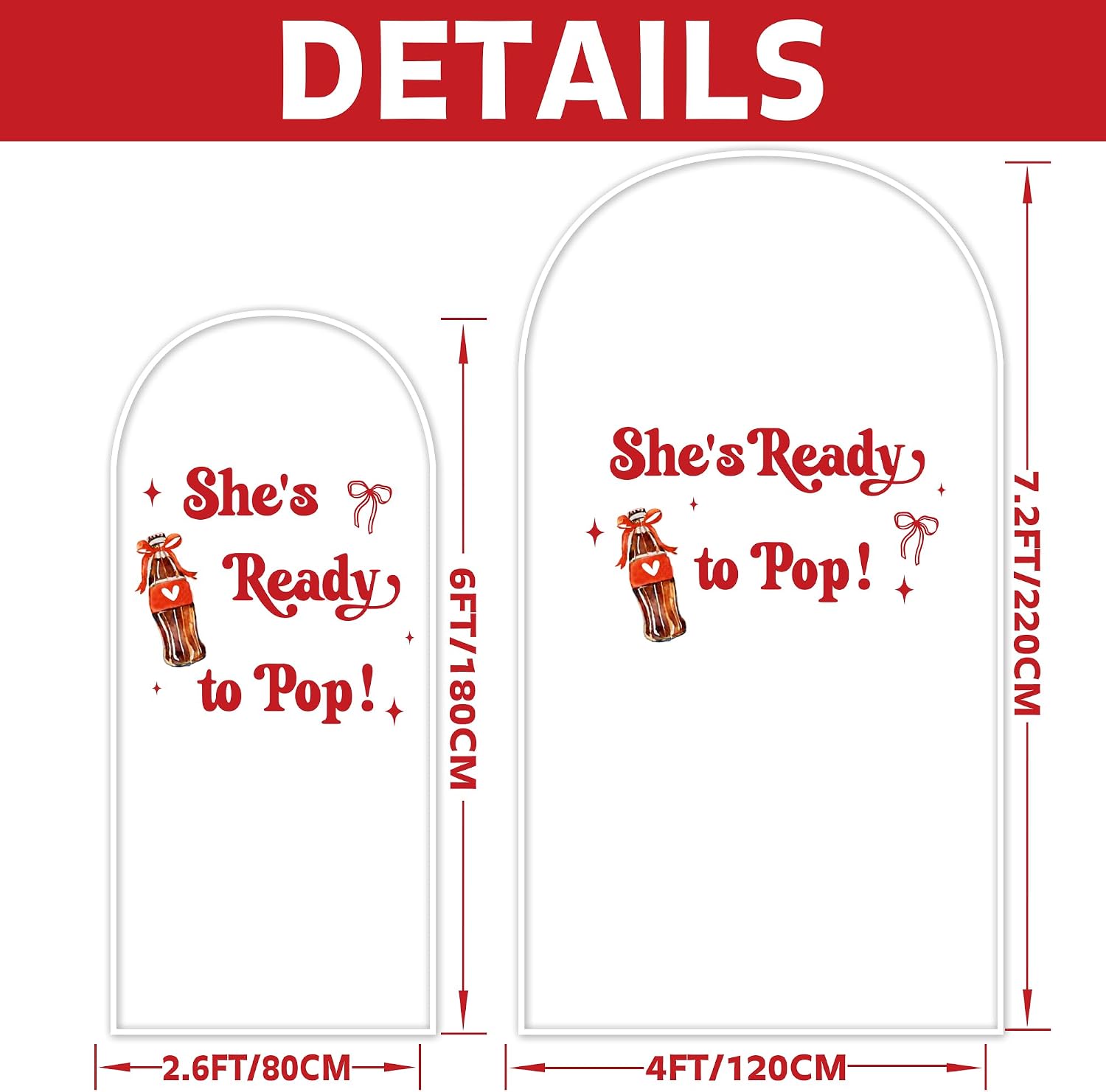 She's Ready to Pop Decal Sign Shes Ready to Pop Baby Shower Decorations Gender Reveal Party Decoration Supplies